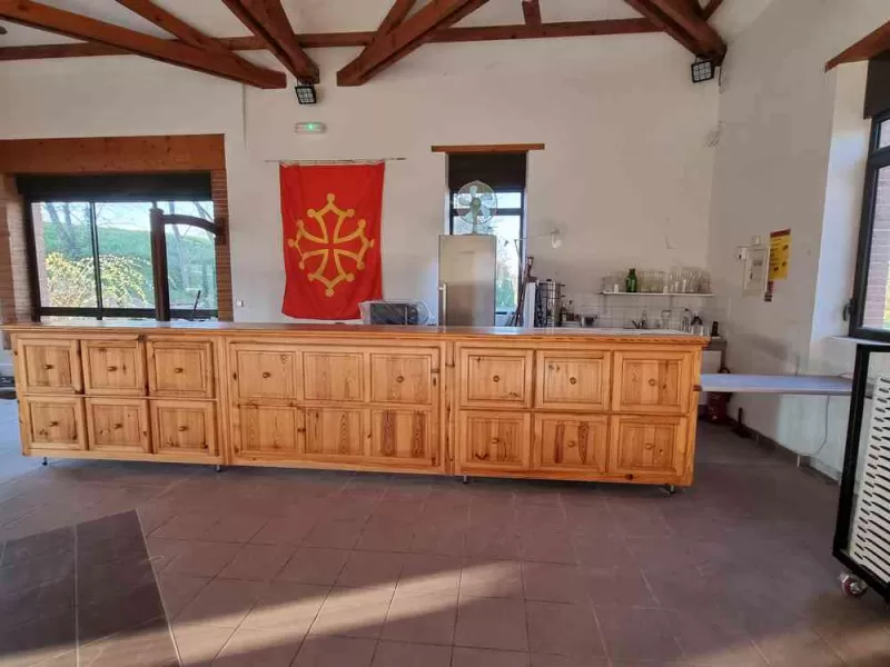 Modification meuble en bar salle des fets, L'Isle-en-Dodon, Menuiserie Agencement Delon