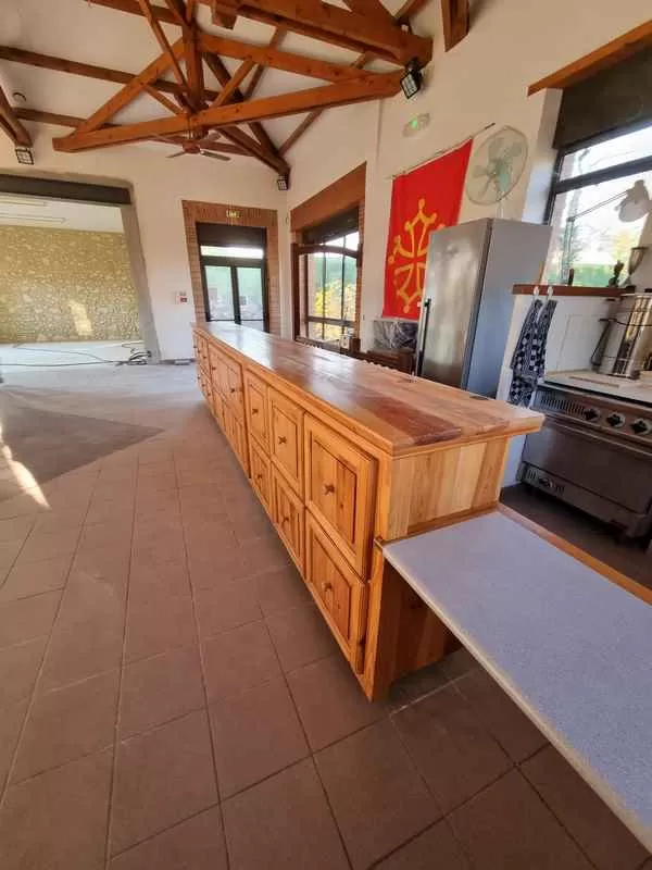 Modification meuble en bar salle des fets, L'Isle-en-Dodon, Menuiserie Agencement Delon