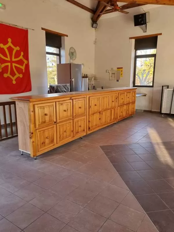 Modification meuble en bar salle des fets, L'Isle-en-Dodon, Menuiserie Agencement Delon