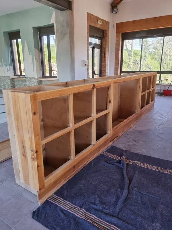 Modification meuble en bar salle des fets, L'Isle-en-Dodon, Menuiserie Agencement Delon