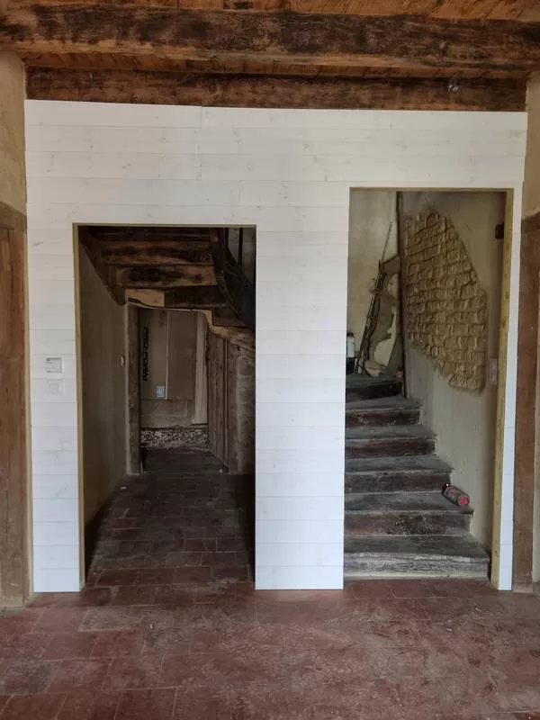 Installation de porte intérieure peuplier, L'Isle-en-Dodon, Menuiserie Agencement Delon
