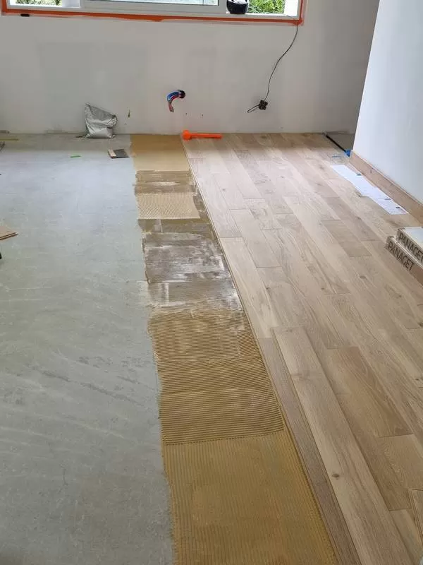 Pose parquet contre coller, L'Isle-en-Dodon, Menuiserie Agencement Delon