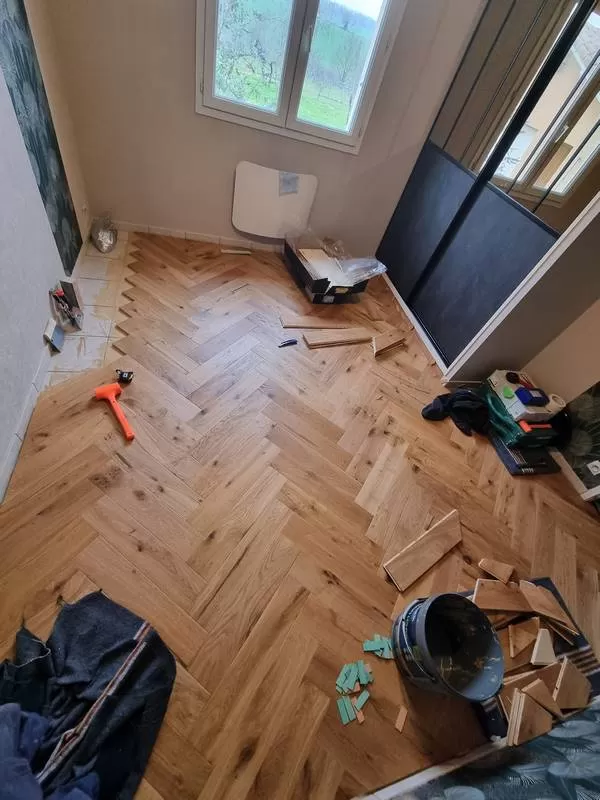 Pose parquet flottant, L'Isle-en-Dodon, Menuiserie Agencement Delon