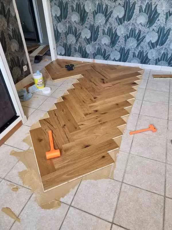 Pose parquet flottant, L'Isle-en-Dodon, Menuiserie Agencement Delon