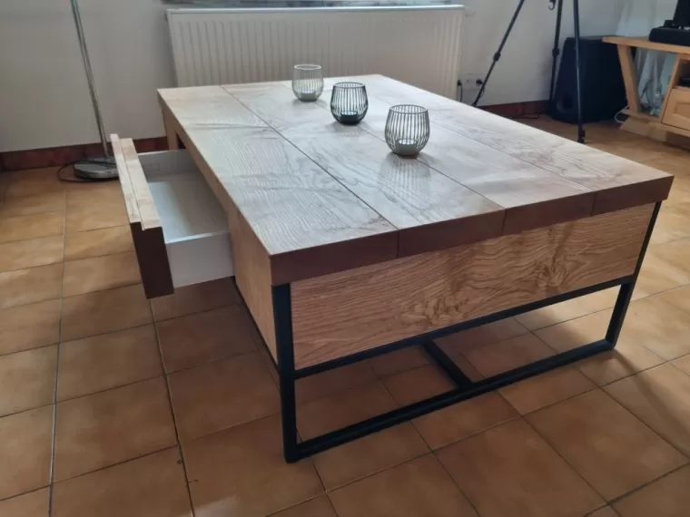 Réalisation d'une table basse personnalisé à Saint-Frajou et ses alentours, L'Isle-en-Dodon, Menuiserie Agencement Delon