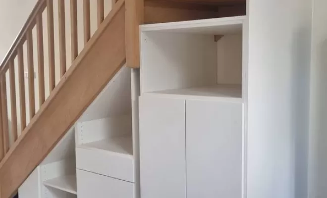 Agencement sous escalier, L'Isle-en-Dodon, Menuiserie Agencement Delon