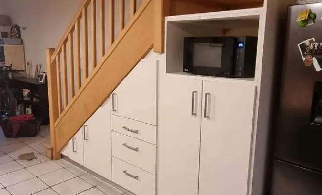 Agencement sous escalier, L'Isle-en-Dodon, Menuiserie Agencement Delon