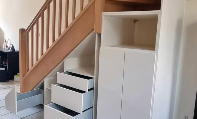 Agencement sous escalier, L'Isle-en-Dodon, Menuiserie Agencement Delon