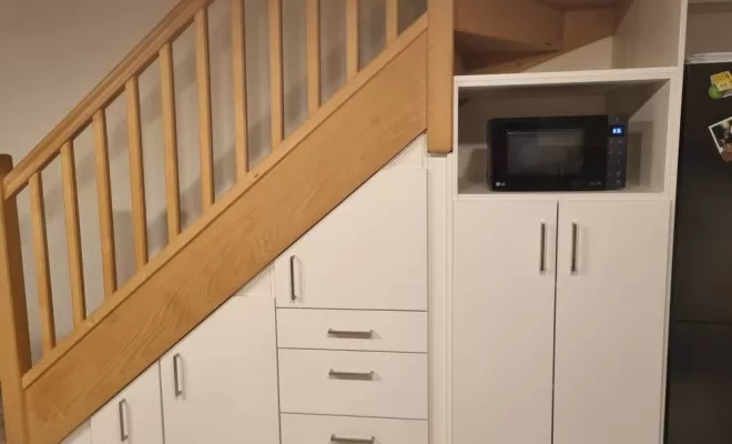 Agencement sous escalier, L'Isle-en-Dodon, Menuiserie Agencement Delon