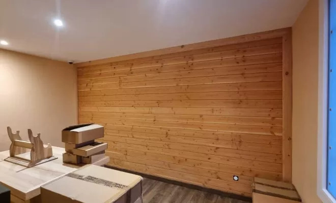 Pose de bardage intérieur, L'Isle-en-Dodon, Menuiserie Agencement Delon