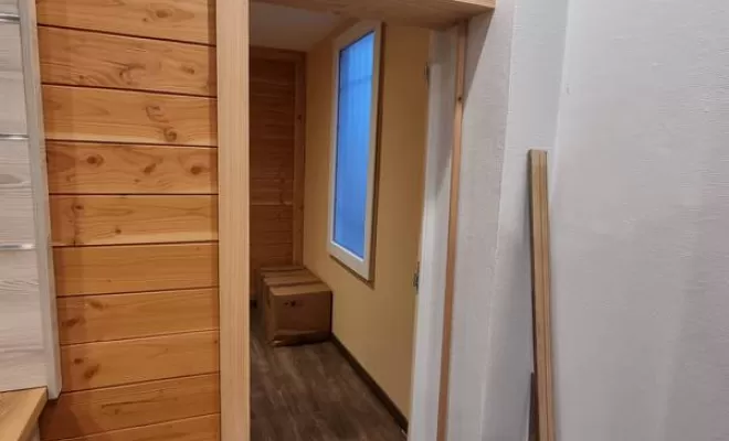 Pose de bardage intérieur, L'Isle-en-Dodon, Menuiserie Agencement Delon