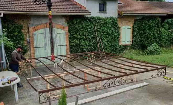 Fabrication pose pergola, L'Isle-en-Dodon, Menuiserie Agencement Delon