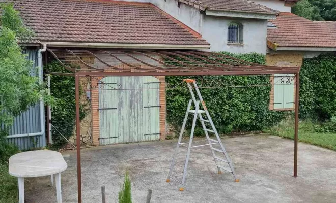 Fabrication pose pergola, L'Isle-en-Dodon, Menuiserie Agencement Delon