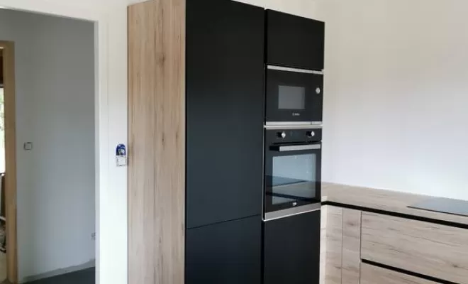 Pose cuisine 1, L'Isle-en-Dodon, Menuiserie Agencement Delon