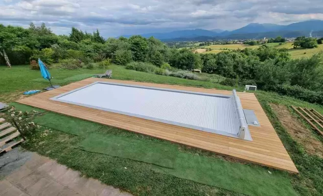 Pose terrasse piscine, L'Isle-en-Dodon, Menuiserie Agencement Delon