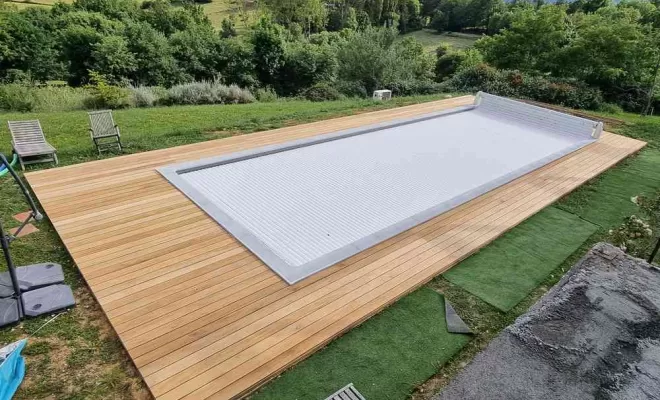 Pose terrasse piscine, L'Isle-en-Dodon, Menuiserie Agencement Delon