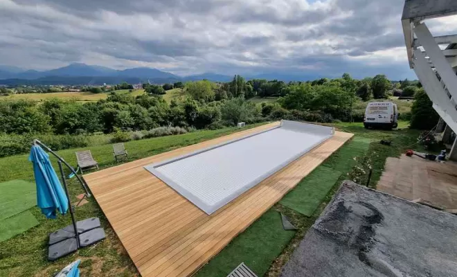 Pose terrasse piscine, L'Isle-en-Dodon, Menuiserie Agencement Delon