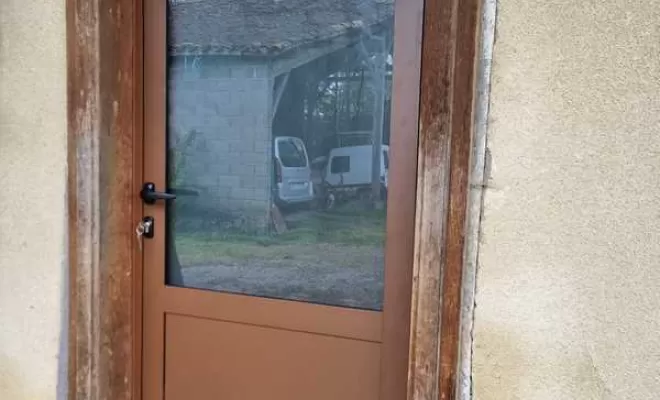 Remplacement porte d'entrée, L'Isle-en-Dodon, Menuiserie Agencement Delon