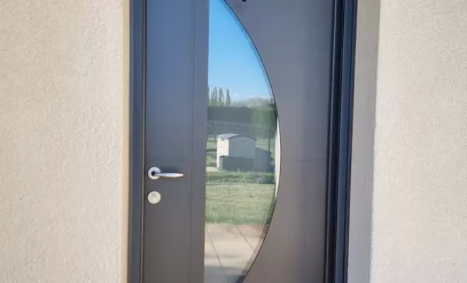 Remplacement porte d'entrée, L'Isle-en-Dodon, Menuiserie Agencement Delon