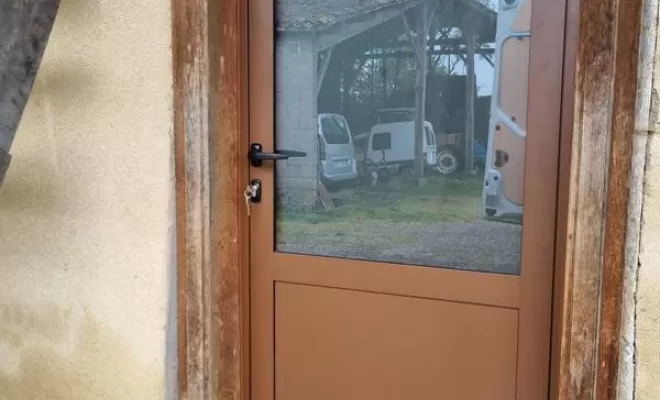 Remplacement porte d'entrée, L'Isle-en-Dodon, Menuiserie Agencement Delon