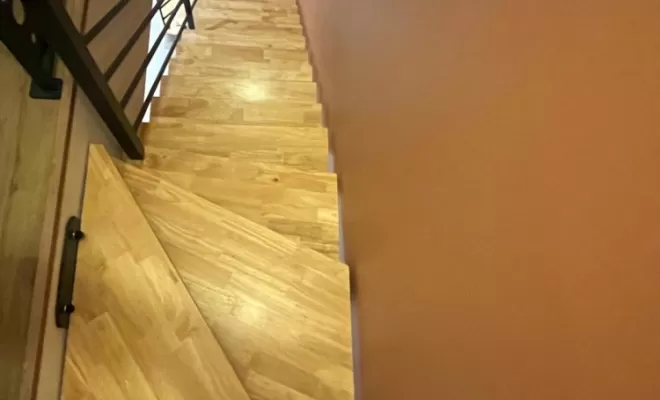 Fabrication marche d'escalier en hévéa à Figarol et ses alentours.véa 33 mm, L'Isle-en-Dodon, Menuiserie Agencement Delon